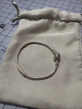 Pandora 6.5” Sterling Silver Snake Chain Bracelet with Barrel Clasp